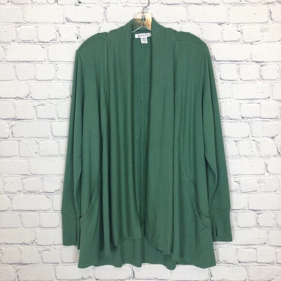 Athleta Sweaters - Athleta Green Pranayama Restore Wrap Size L